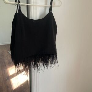 Feather Camisole black NWT  M